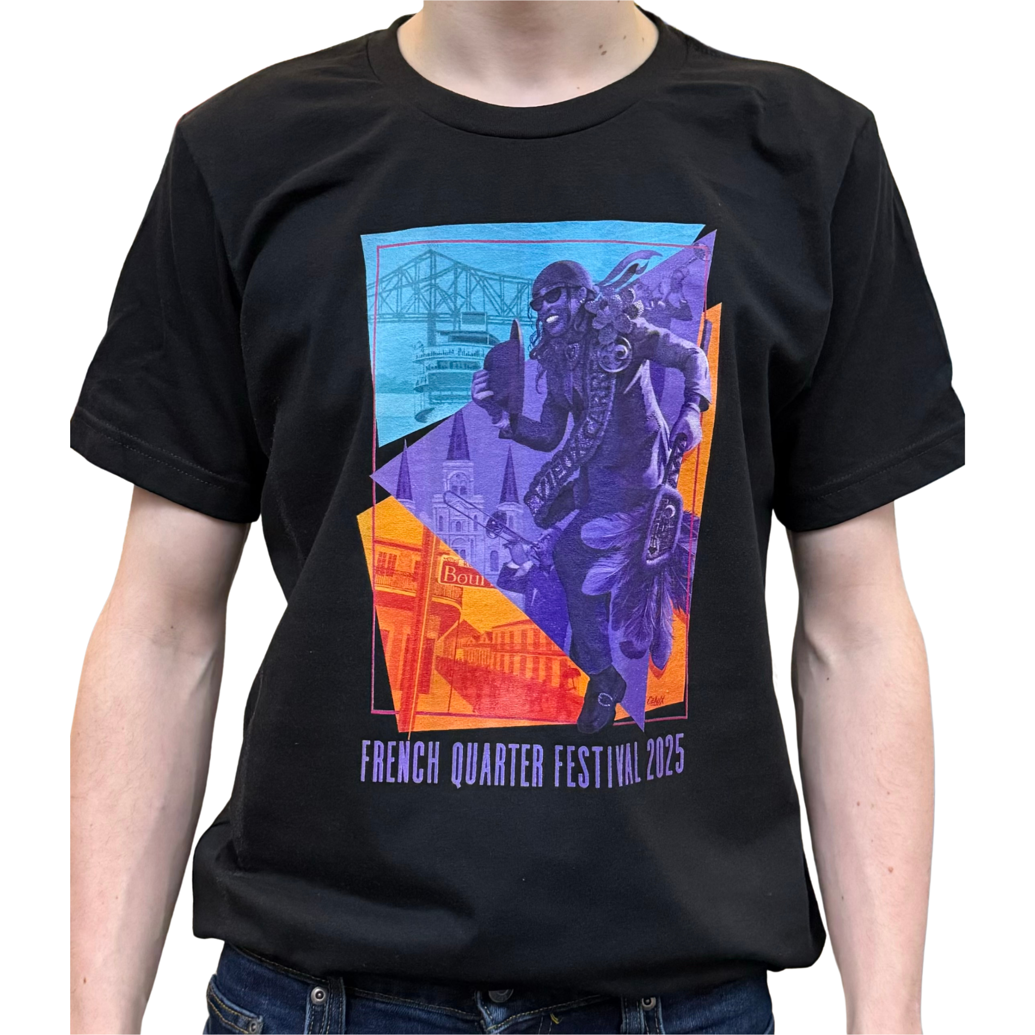 2025 French Quarter Festival Poster T-Shirt – French Quarter 