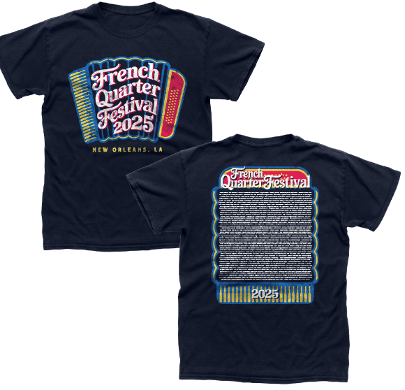2025 French Quarter Festival Line-Up T-Shirt