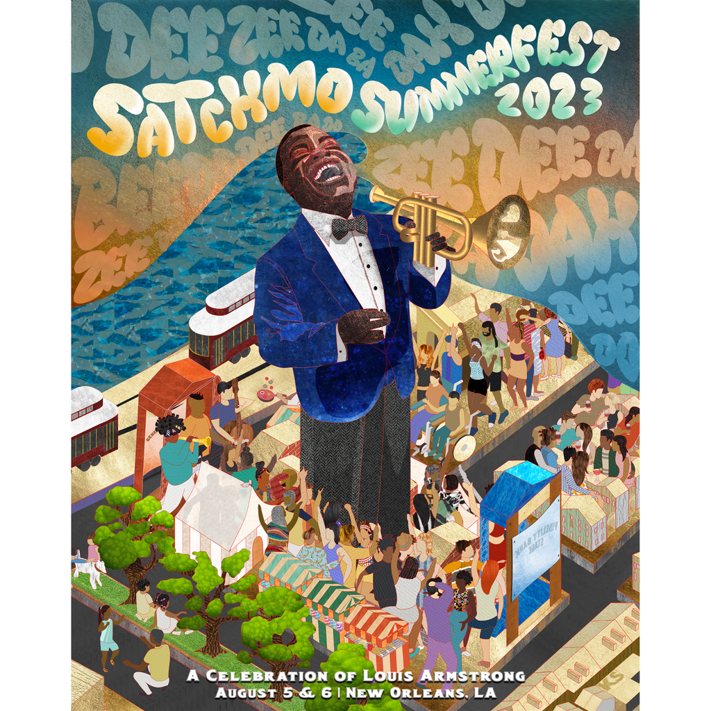 Satchmo SummerFest Logo T-Shirt – French Quarter Festivals, Inc.