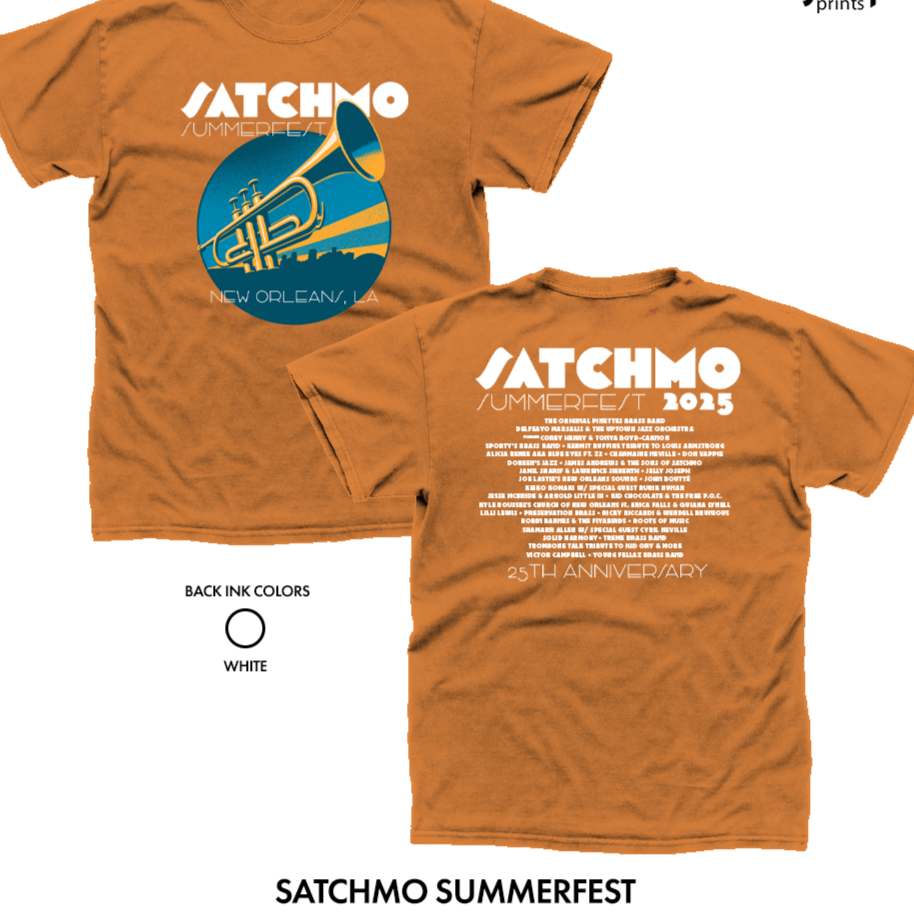2025 Satchmo SummerFest Lineup Tee