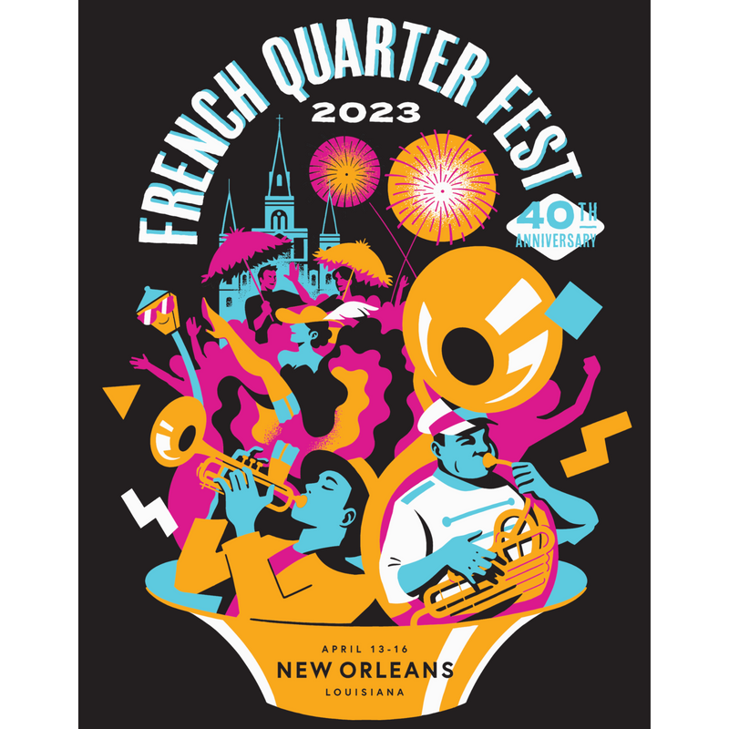 2023 French Quarter Festival Poster Tee