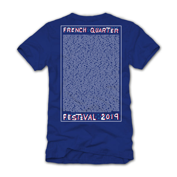 French Quarter Festival 2019 Event Line Up T-Shirt - Back