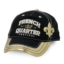 French Quarter Festival Headwear Women's Who Dat Snapback Hat Cap - Front