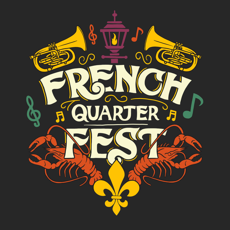 French Quarter Festival Adult Women's Big Easy High Low Hem T-Shirt Tee - Detail