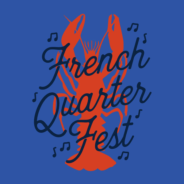 French Quarter Festival Adult Women's Royal Blue Rockin' Tank - Detail