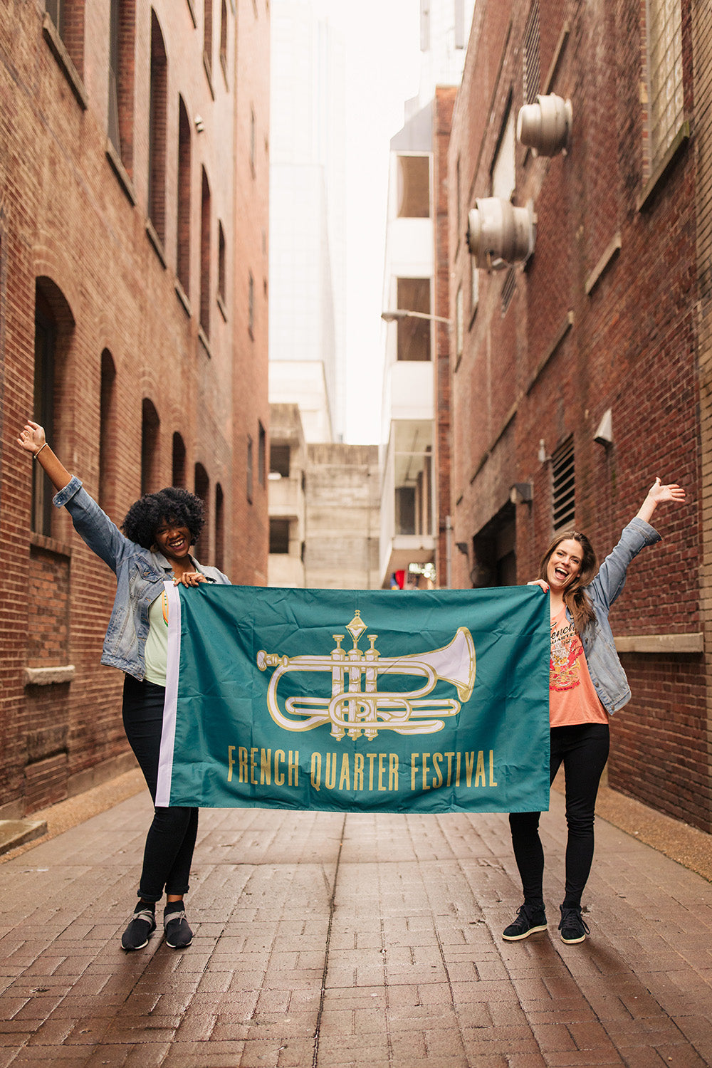 French Quarter Festival Novelty Official Logo Flag - Lifestyle